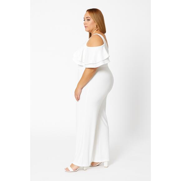 Symphony 2X Ivory Jumpsuit NWT - Picture 2 of 3